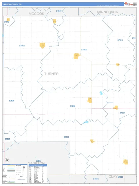 Turner County, SD map