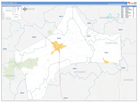 Chester County, TN map