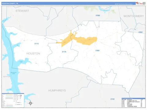 Houston County, TN map