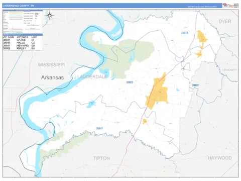 Lauderdale County, TN map