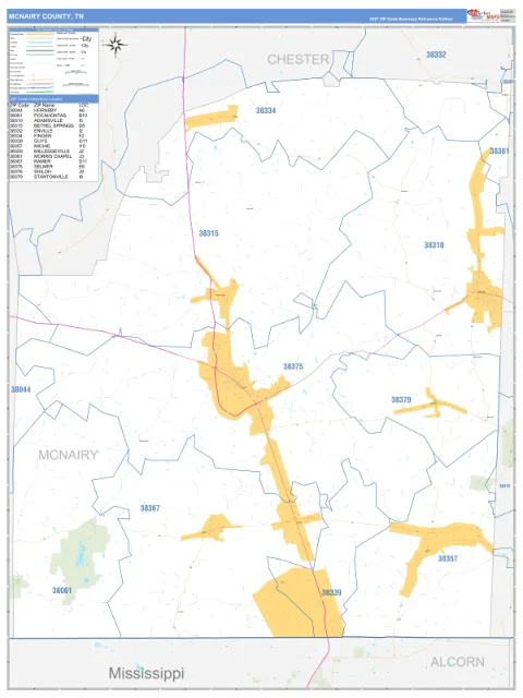 McNairy County, TN map
