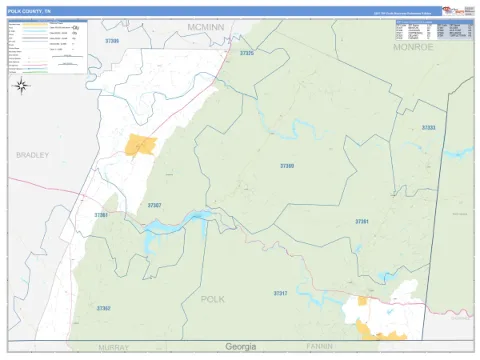 Polk County, TN map