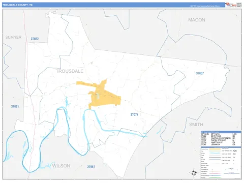 Trousdale County, TN map