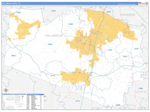 Williamson County, TN map
