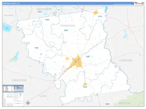 Anderson County, TX map