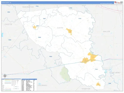 Austin County, TX map