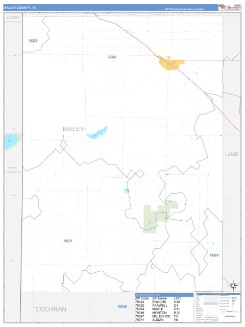 Bailey County, TX map