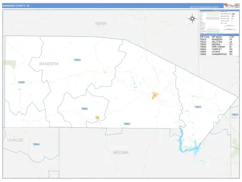 Bandera County, TX map