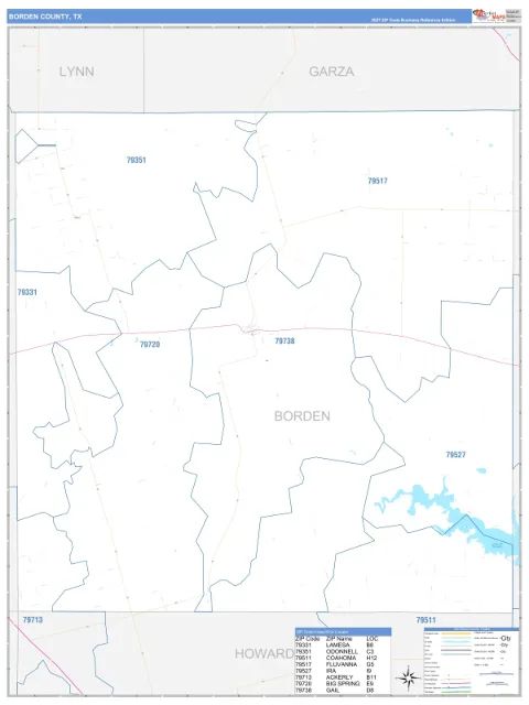 Borden County, TX map