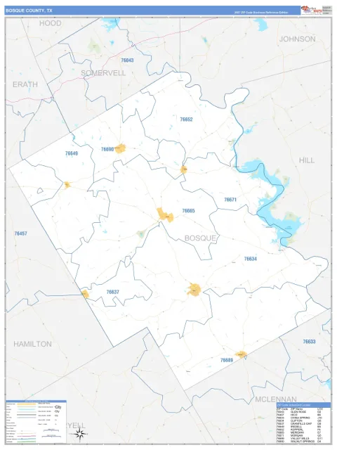 Bosque County, TX map