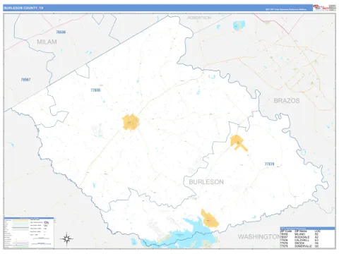 Burleson County, TX map