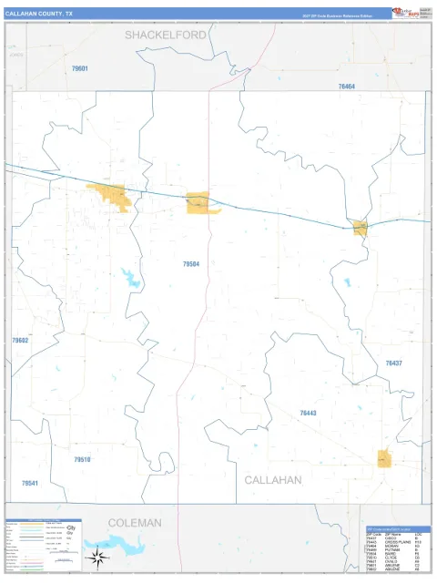 Callahan County, TX map