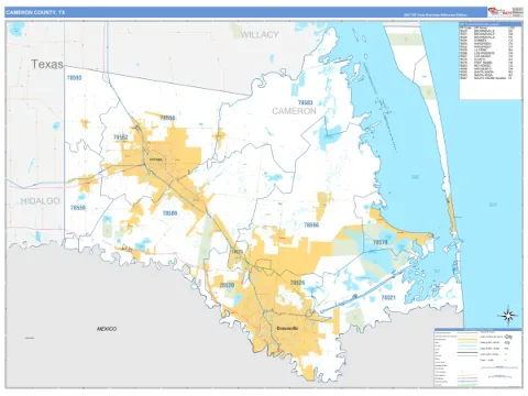 Cameron County, TX map