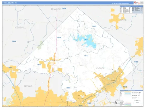 Comal County, TX map