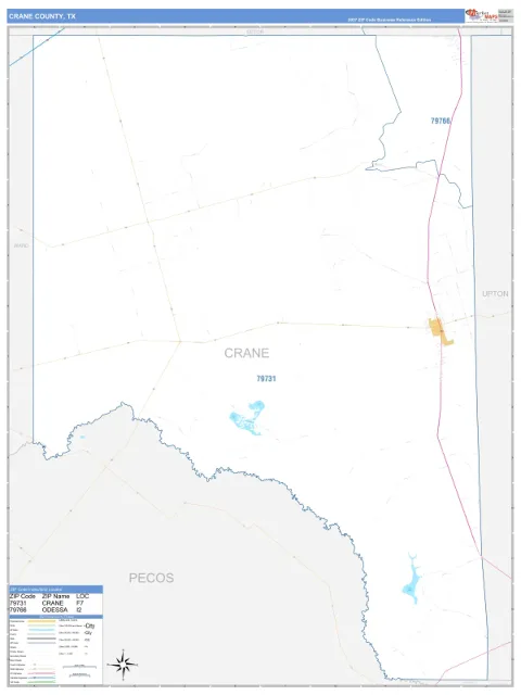 Crane County, TX map