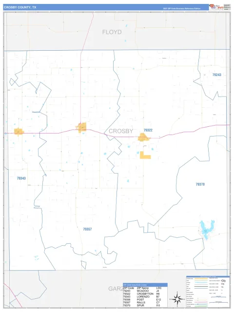 Crosby County, TX map