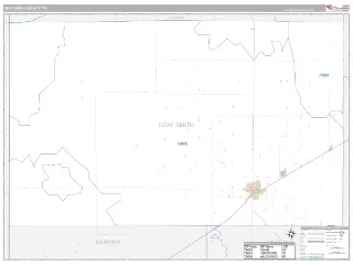Deaf Smith County, TX Classic style ZIP Code wall map