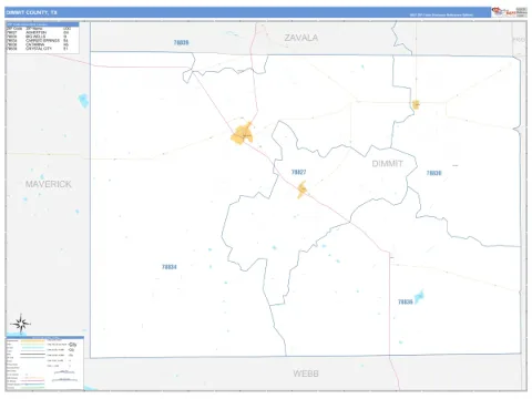 Dimmit County, TX map