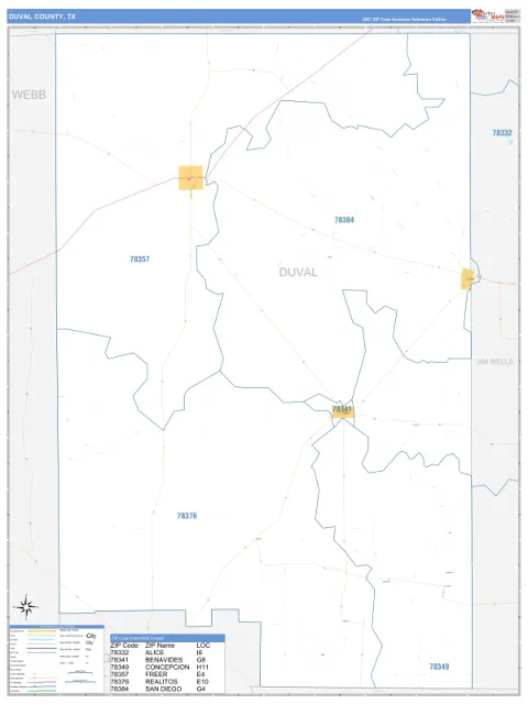 Duval County, TX map