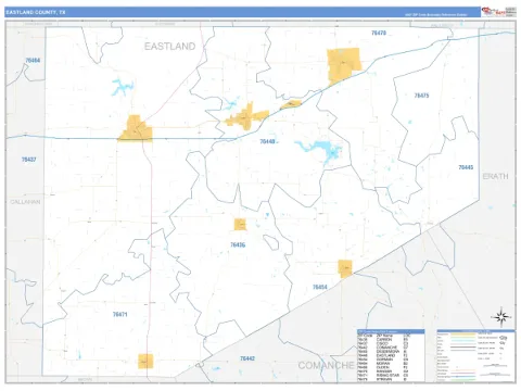Eastland County, TX map