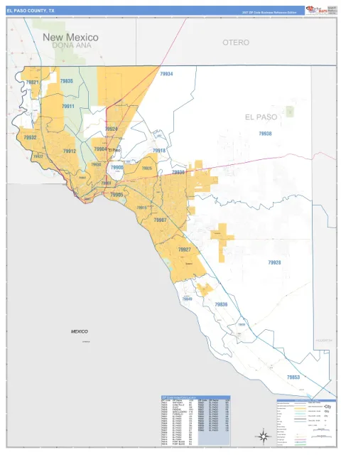 El Paso County, TX map