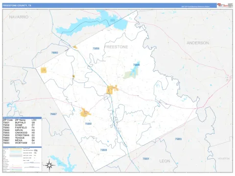 Freestone County, TX map