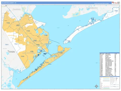 Galveston County, TX map