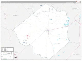 Goliad County, TX Classic style ZIP Code wall map