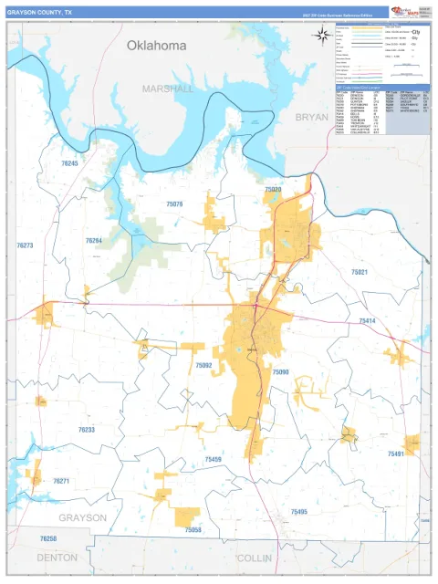 Grayson County, TX map