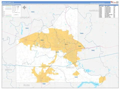 Gregg County, TX map