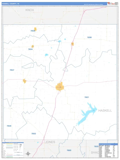 Haskell County, TX map