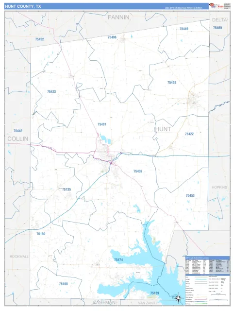 Hunt County, TX map