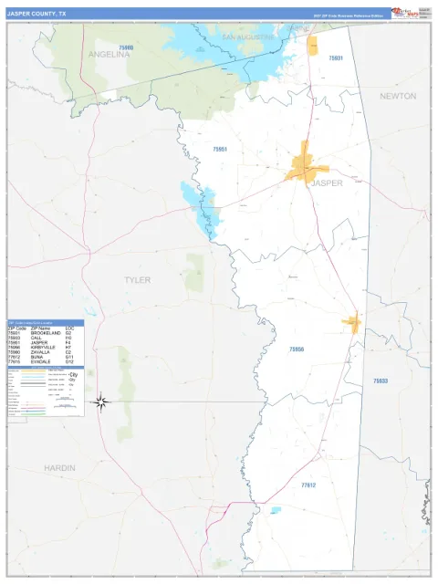 Jasper County, TX map