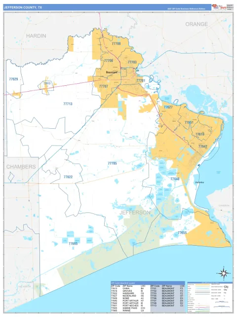 Jefferson County, TX map