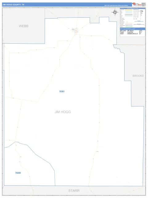 Jim Hogg County, TX map