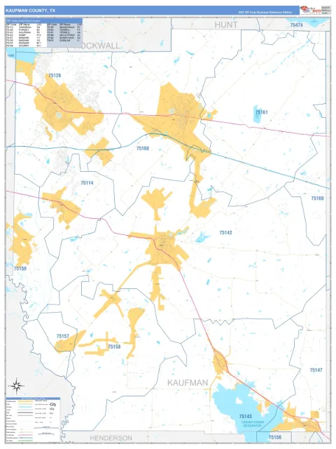Kaufman County, TX map