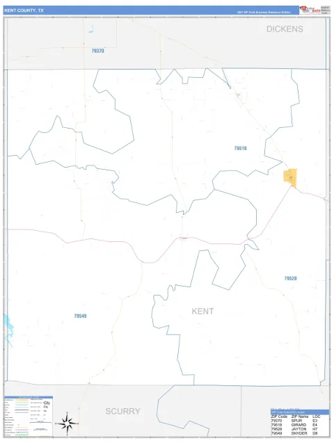 Kent County, TX map