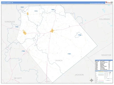 Lavaca County, TX map