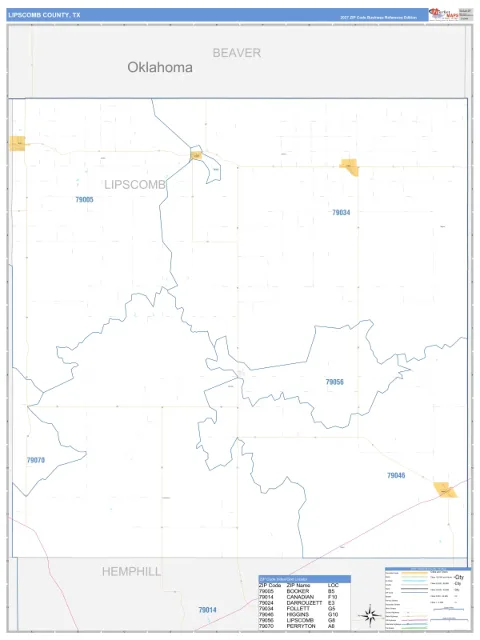Lipscomb County, TX map