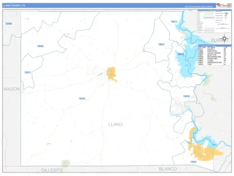 Llano County, TX map