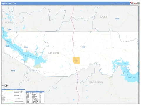Marion County, TX map