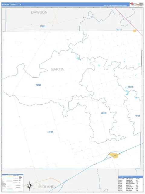 Martin County, TX map