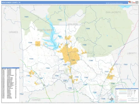 Montgomery County, TX map