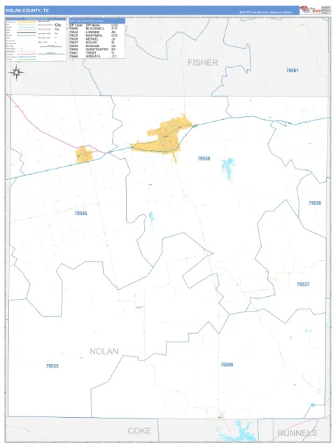 Nolan County, TX map