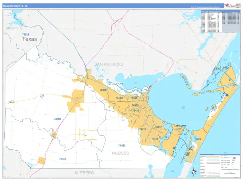 Nueces County, TX map