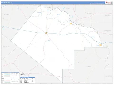 Pecos County, TX map
