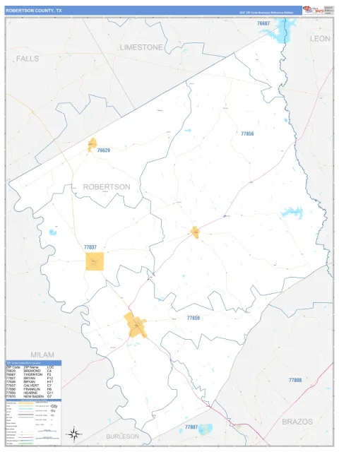 Robertson County, TX map