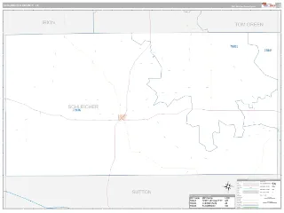 Schleicher County, TX Classic style ZIP Code wall map