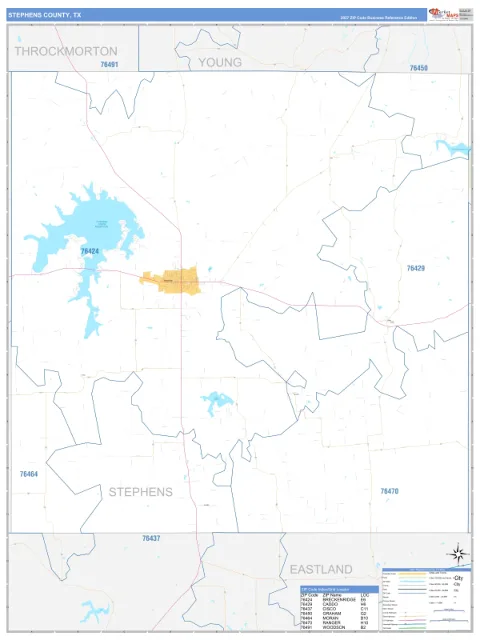 Stephens County, TX map
