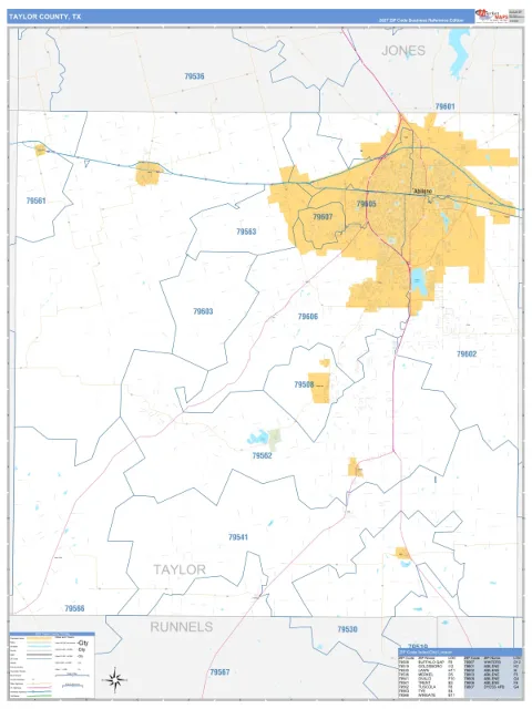 Taylor County, TX map